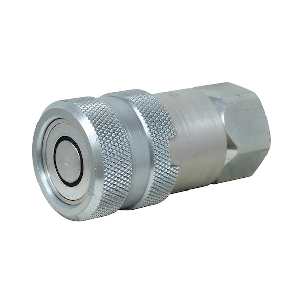Flat Hydraulic Coupler Socket, Female, 1/2" NPT 6" x4" x1"